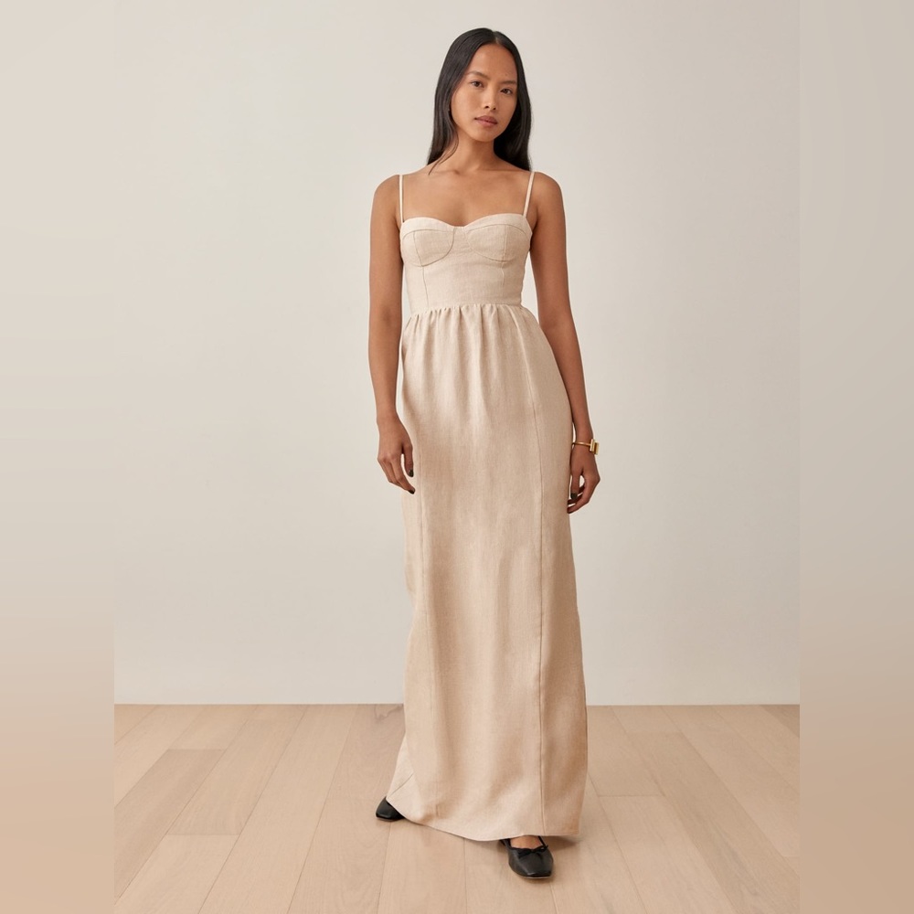 Reformation Cream Maxi Dress